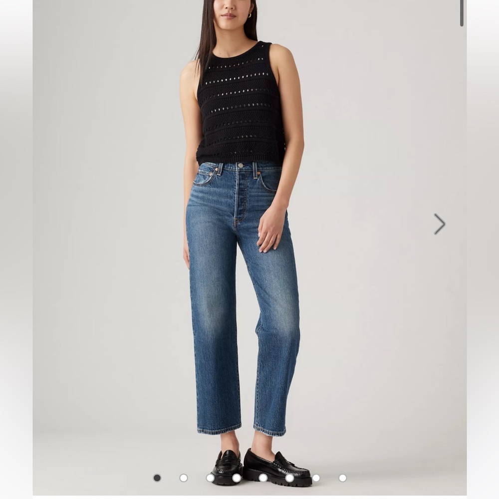 Levi's Medium Blue Straight Leg High-Rise Jeans